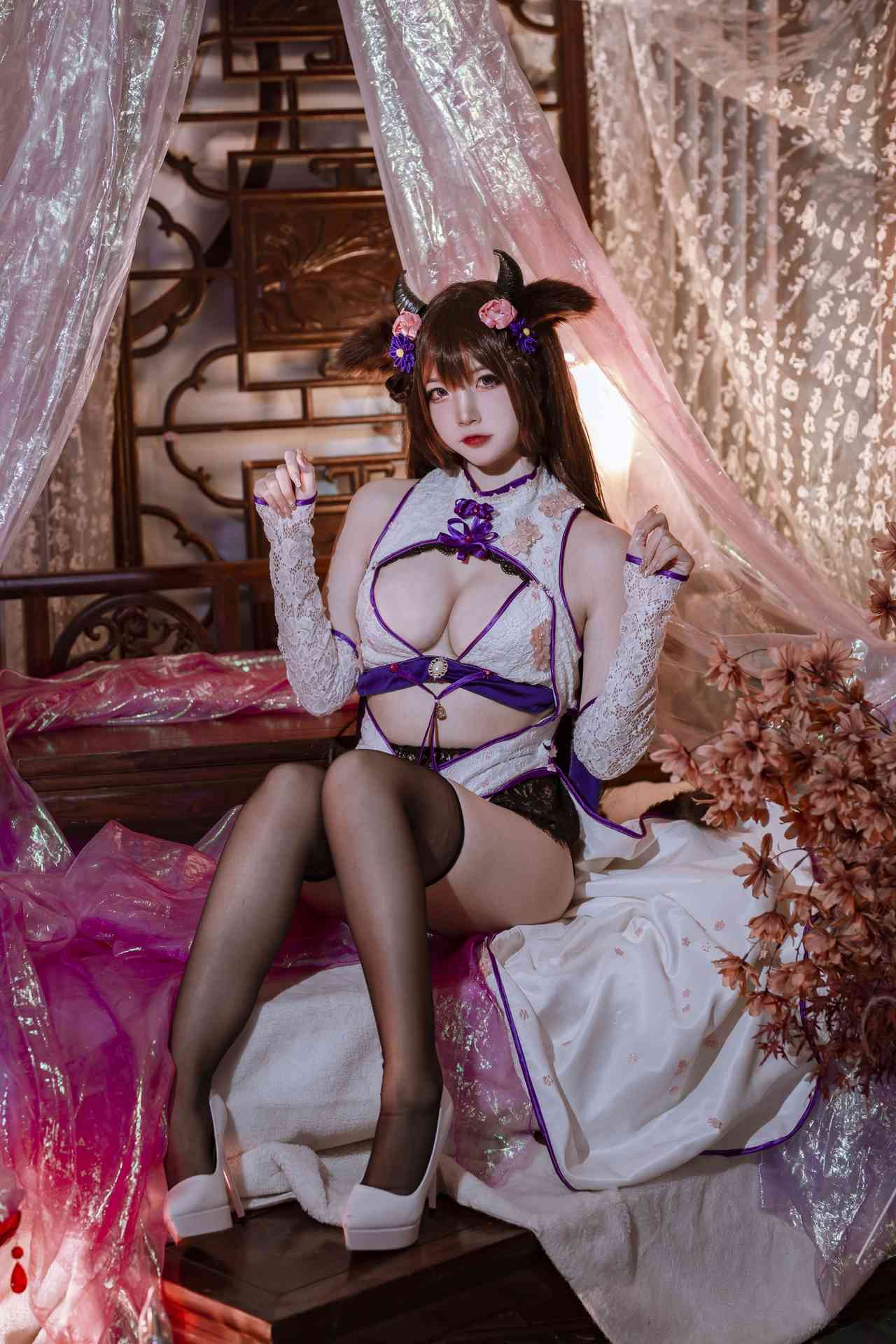 二佐Nisa碧蓝樫野旗袍